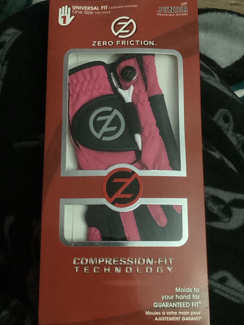 Junior Glove in Pink and Black